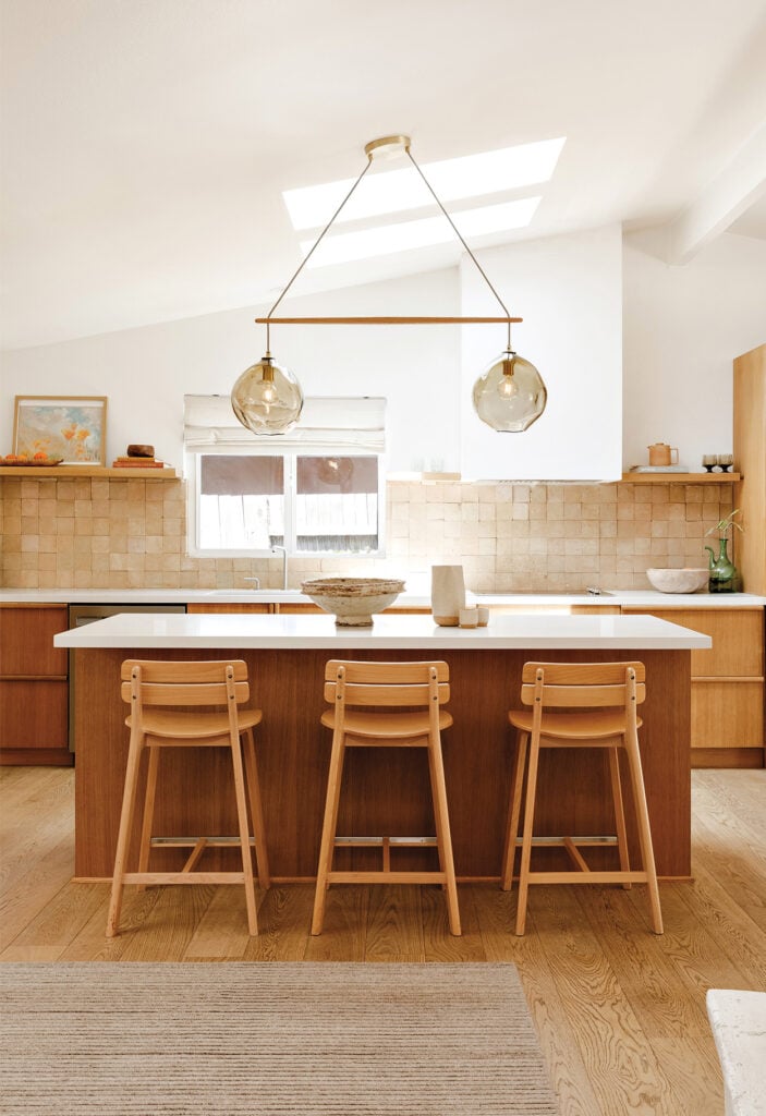 Cerno lighting above kitchen counter